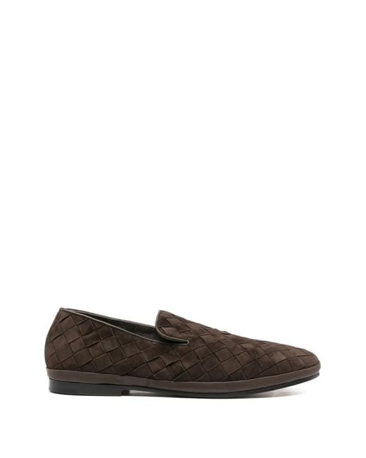 Henderson White Woven-Design Loafers for men