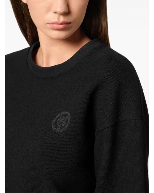 Philipp Plein Sponge クロップド スウェットシャツ Black
