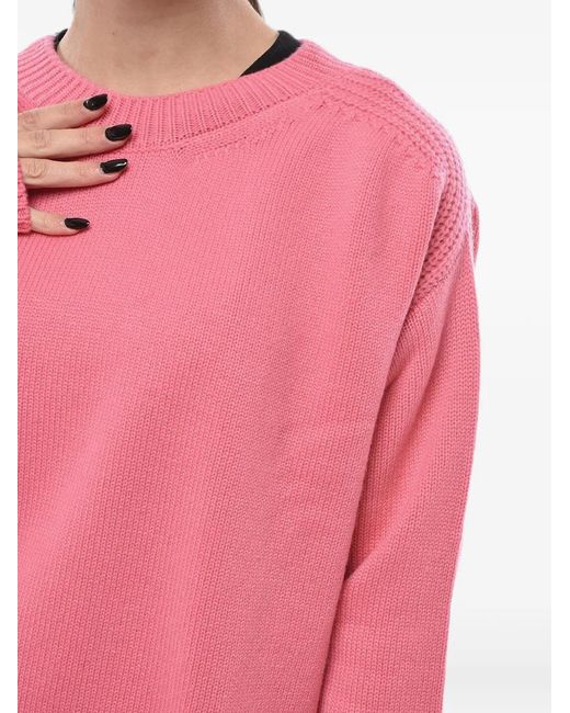 Sa Su Phi Red Cashmere Crew-Neck Sweater