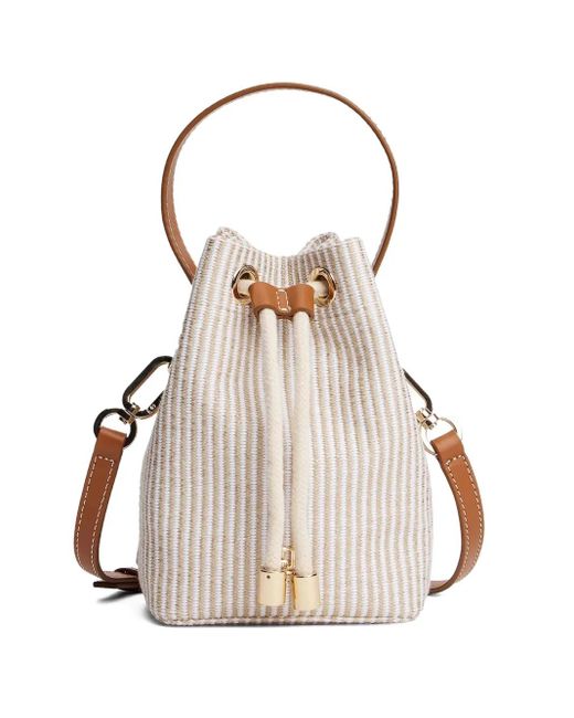 Tommy Hilfiger Natural Striped Bucket Bag