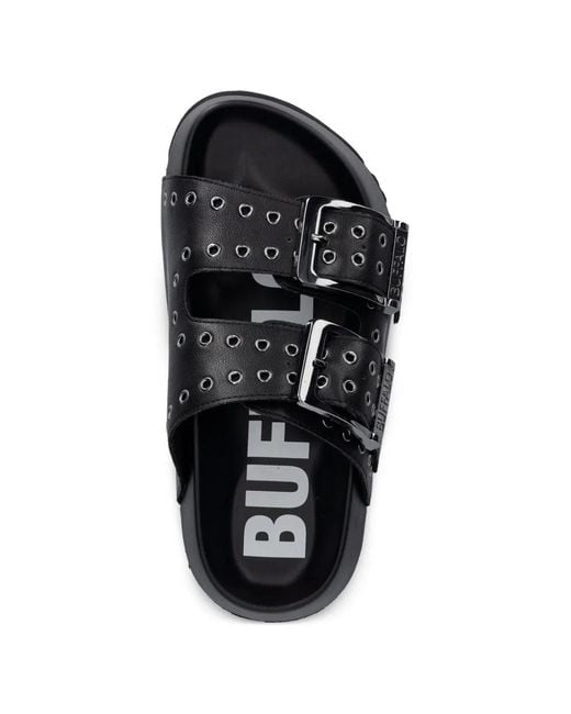 Buffalo Black Jane Ari Riv Buckled Sandals