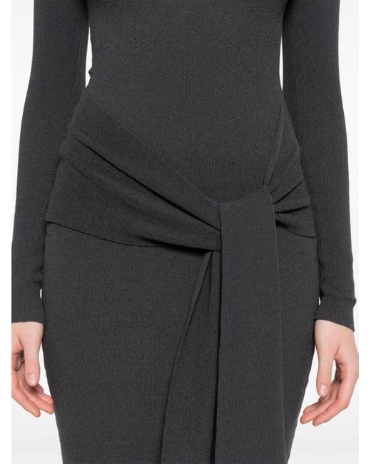 AYA MUSE Black Gestricktes Maxikleid