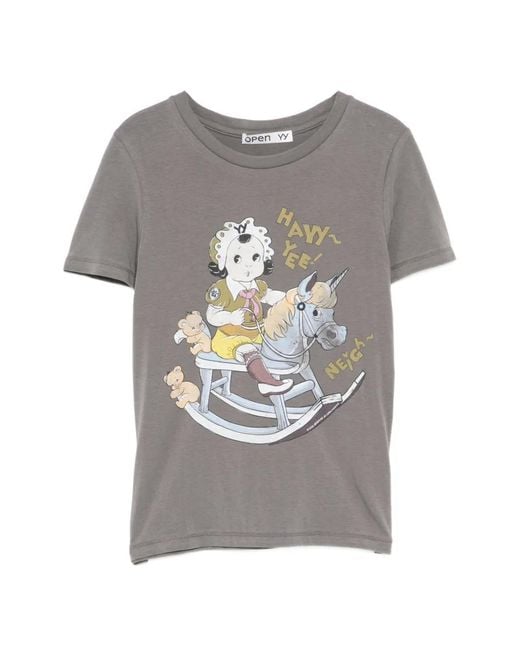 OPEN YY Gray Rocking Baby T-Shirt