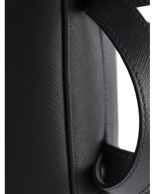 メンズ Prada テクスチャード バックパック Black