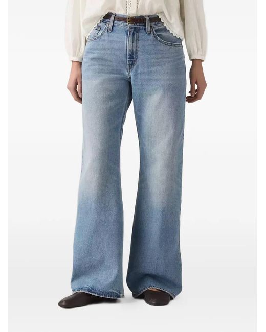 Levi's Blue Boot-Cut Cotton Jeans