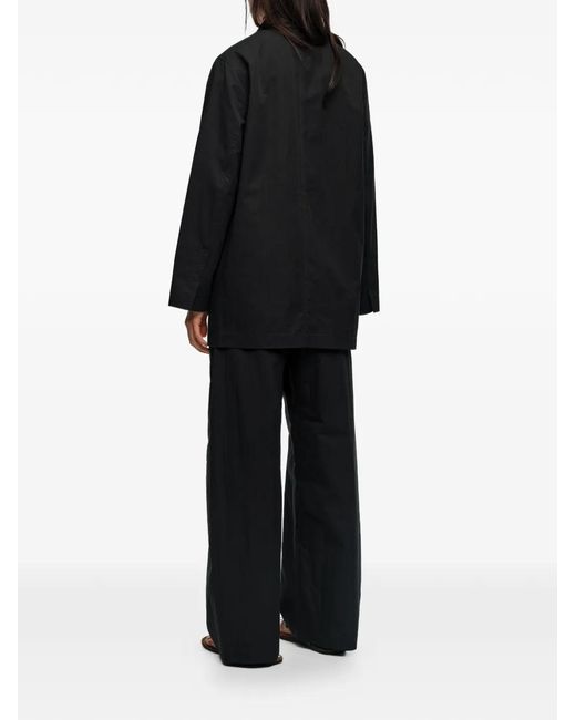 Bimba Y Lola Black Double-Breasted Blazer