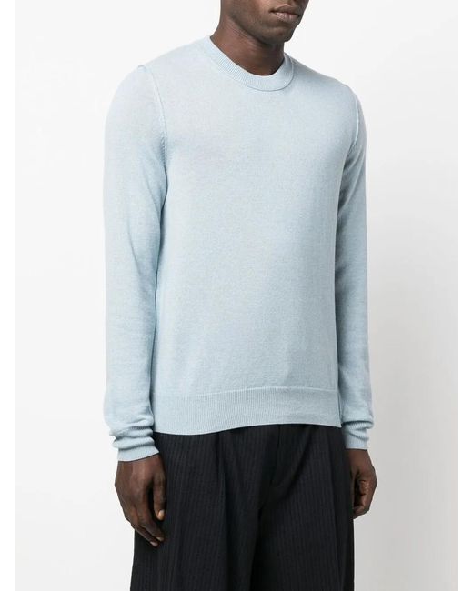 Maison Margiela Blue Crew-Neck Cashmere Jumper for men