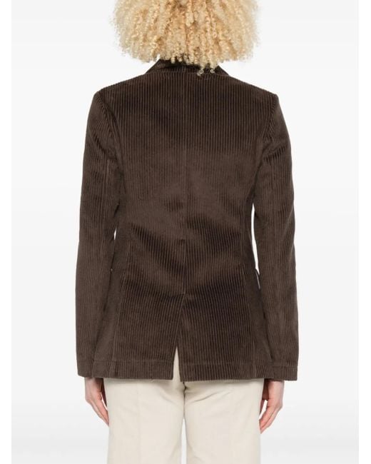 Veste En Velours Côtelé À Simple Boutonnage Ottod'Ame en coloris Brown