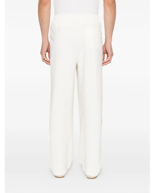 Emporio Armani White Elasticated Track Pants for men