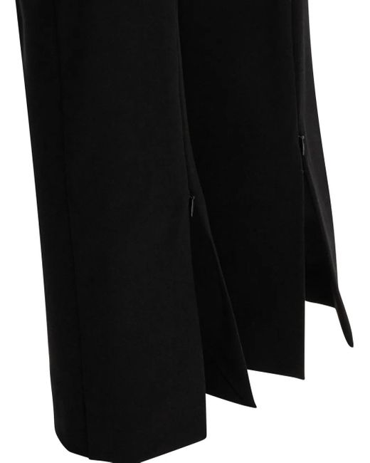 Max Mara レザートリム パンツ Black