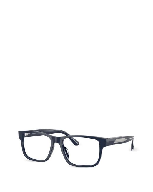 Emporio Armani Black Rectangle-Frame Glasses for men