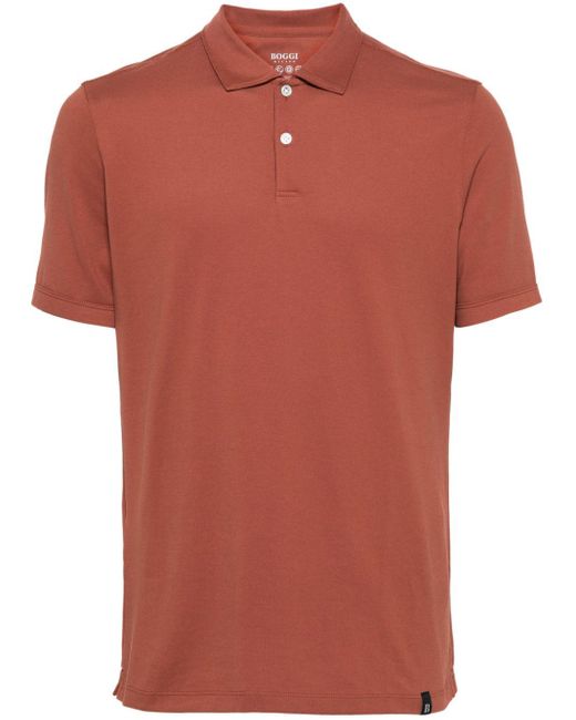 Boggi Orange Short-sleeve Polo Shirt for men
