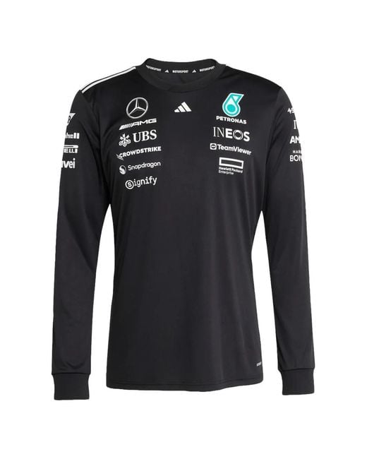 Adidas Black Amg Petronas Formula One Team Driver T-Shirt for men
