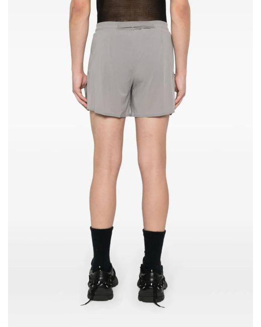 Y-3 Gray Checked Running Shorts for men