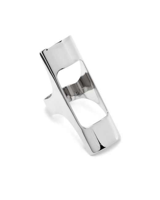 Vetements White Lighter Holder Ring Aus Messing