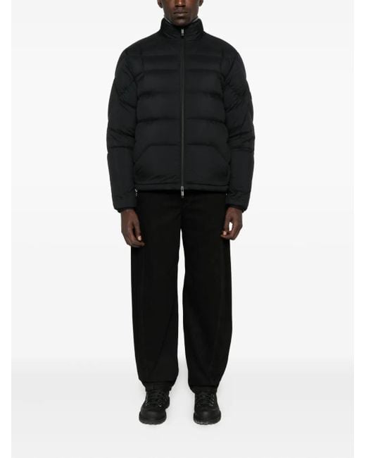 Moncler Black Quilted Zip-Up Jacket for men