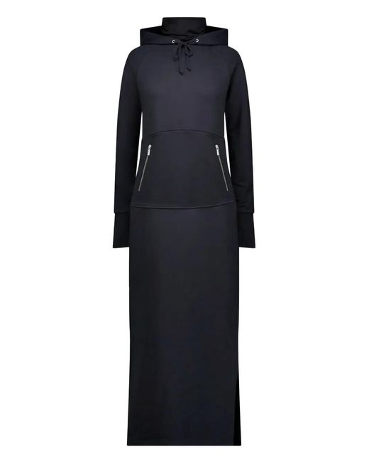 MARCELLA Blue Elba Zipped Hooded Maxi Dress