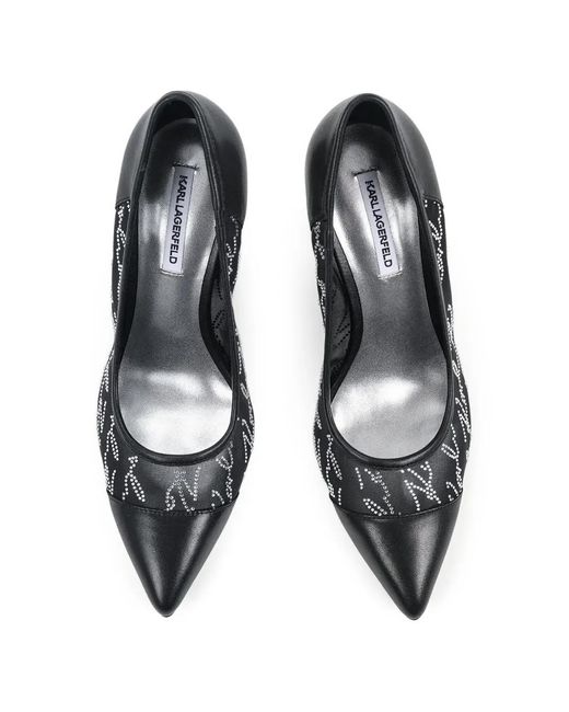 Karl Lagerfeld Black Sarabande Embellished Pumps