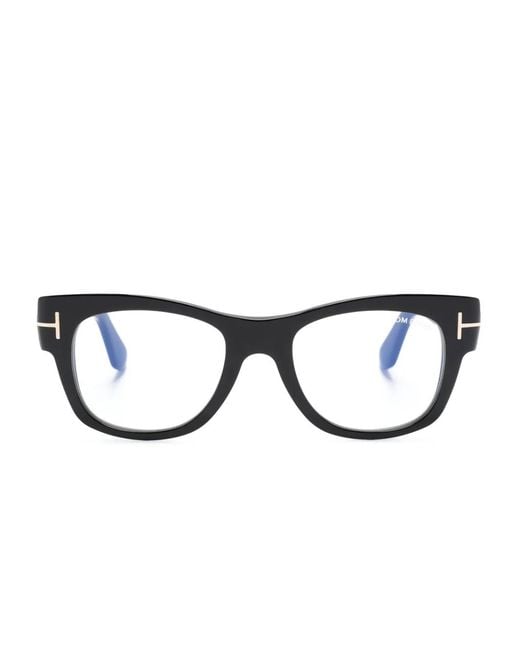 Tom Ford Brown Ft5040B Square-Frame Glasses