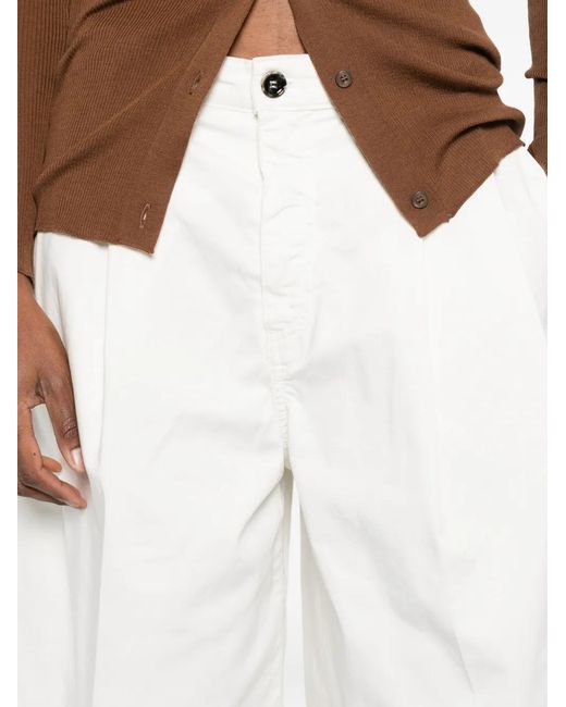 Nine:inthe:morning White Shorts mit Bundfalten