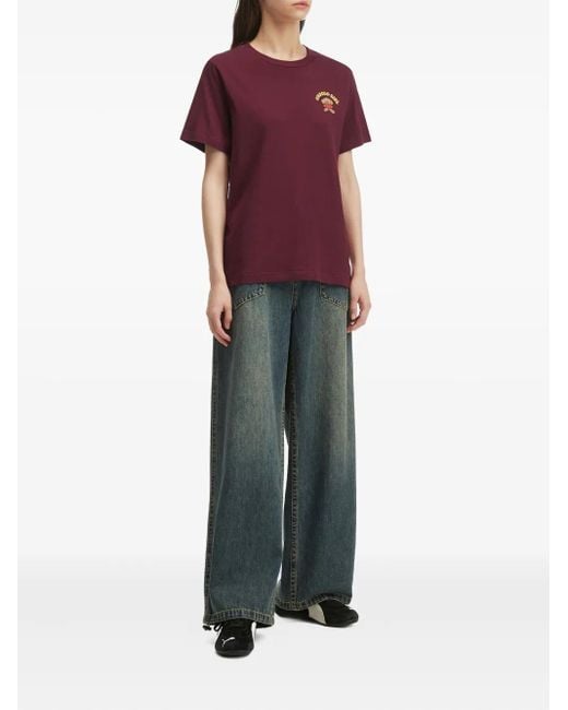 Chocoolate Purple Embroidered T-Shirt