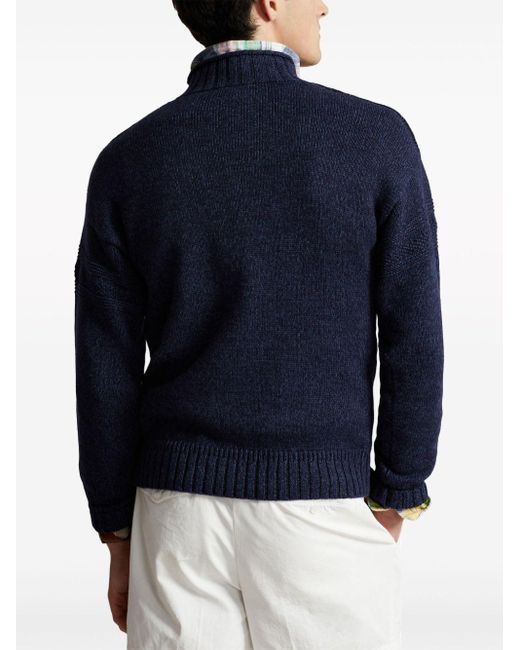 Polo Ralph Lauren Gestrickter Intarsien-Pullover in Blue für Herren