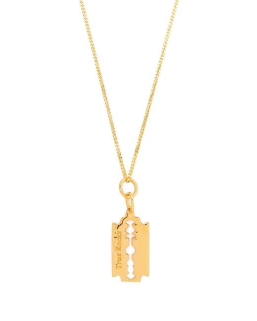 True Rocks Metallic Mini Razor Pendant Necklace