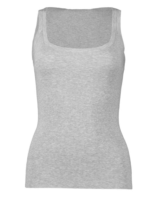 Michael Kors Gray Ribbed Tank Top