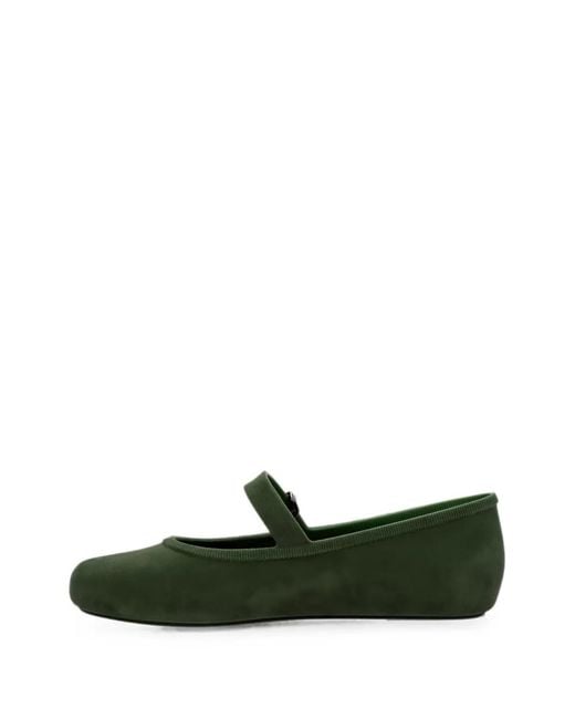 Melissa Green Soft Ballerina Velvet Ballet Flats