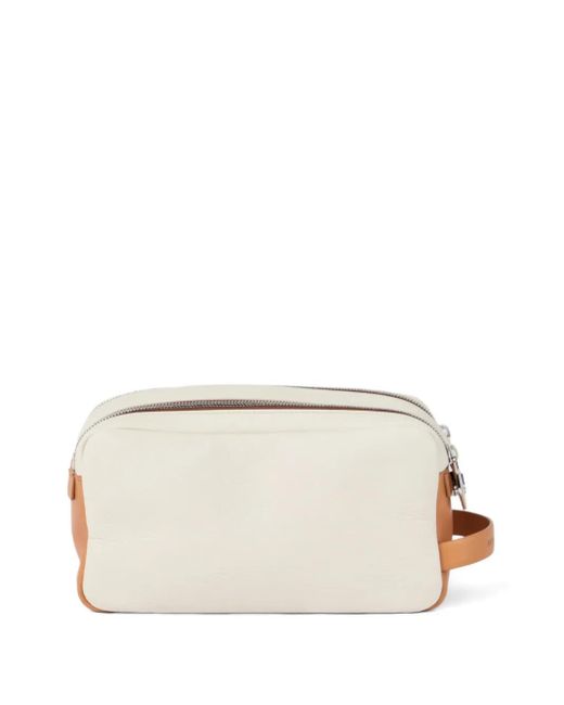 Brunello Cucinelli Natural Leather Wash Bag for men