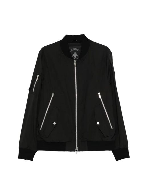 Moose Knuckles Black Courville Bomber Jacket for men