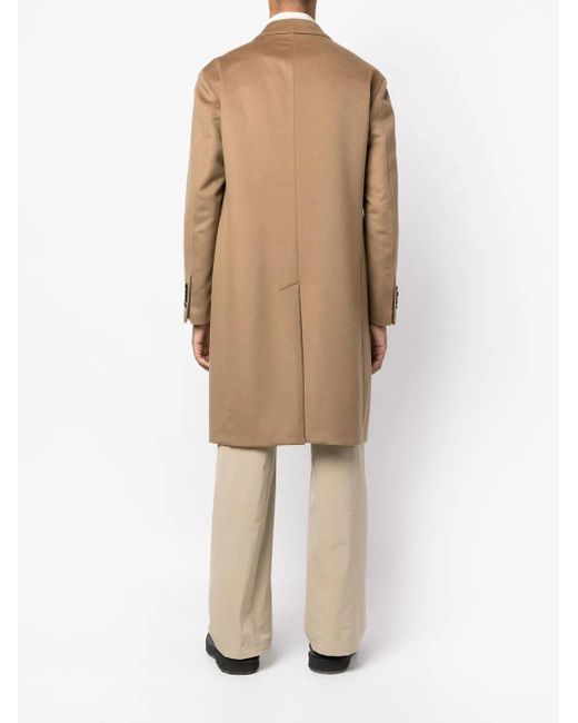 Tagliatore Natural Brown Double-breasted Coat for men