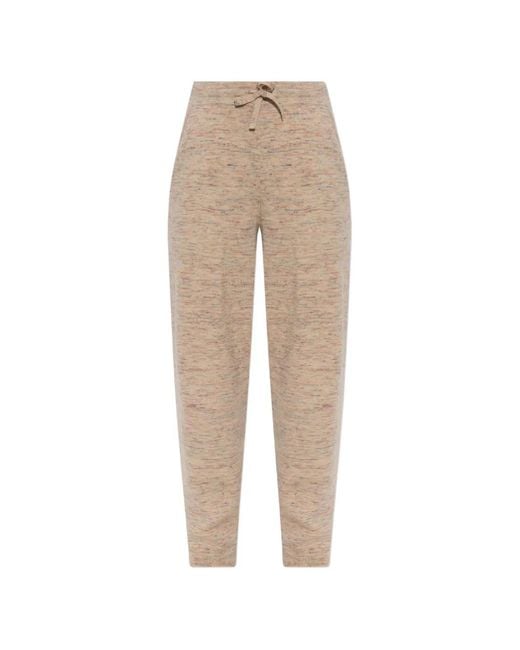 Isabel Marant Natural Kira Drawstring Track Pants