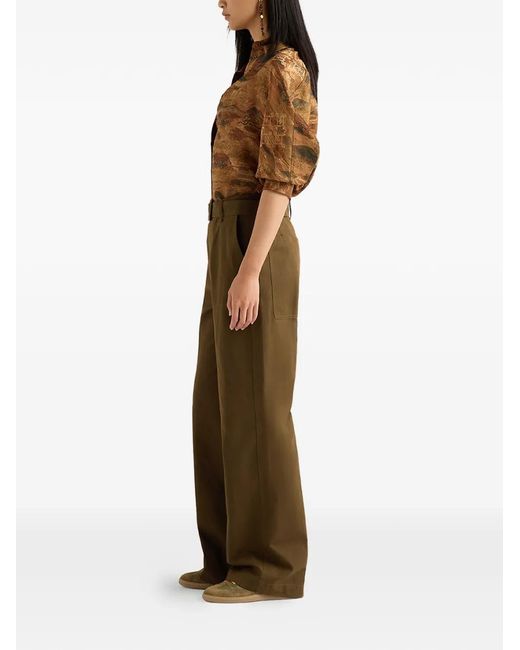 Momoní Green Novajo Belted Trousers