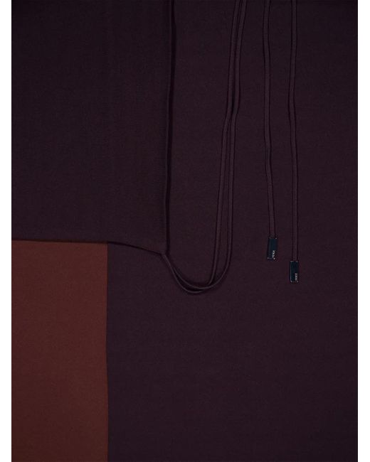 Fendi Purple Draped Crepe Dress