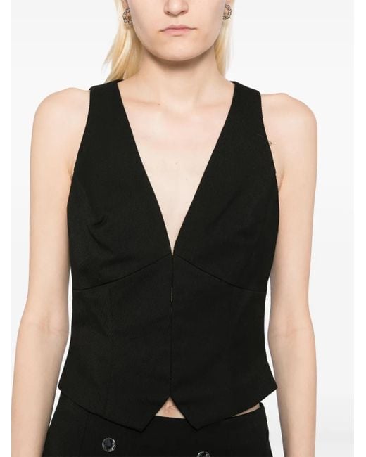 Staud Black Bevel Top