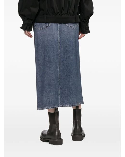 Rag & Bone Blue Faded Denim Skirt