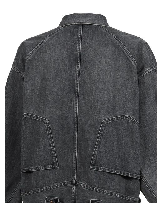 DAIRIKU Gray Inception Washed Denim Jacket for men