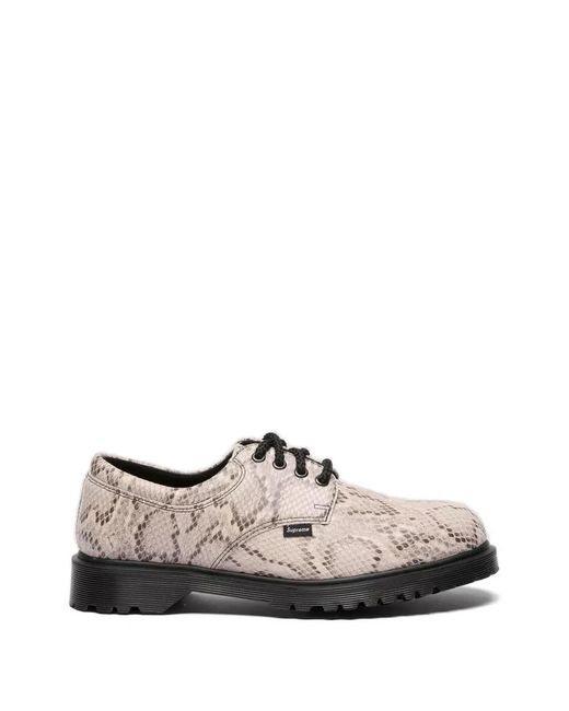 Dr. Martens White X Supreme Snakeskin-Effect Shoes for men