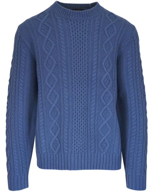 メンズ Vince ケーブルニット セーター Blue
