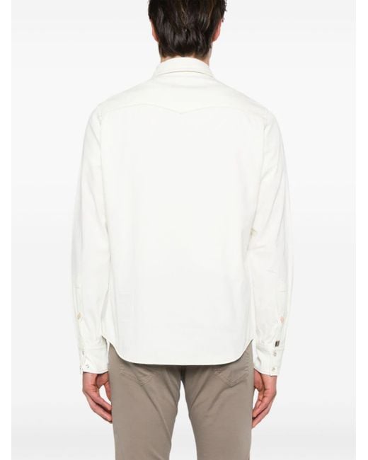 Chemise en jean à logo brodé Jacob Cohen pour homme en coloris White