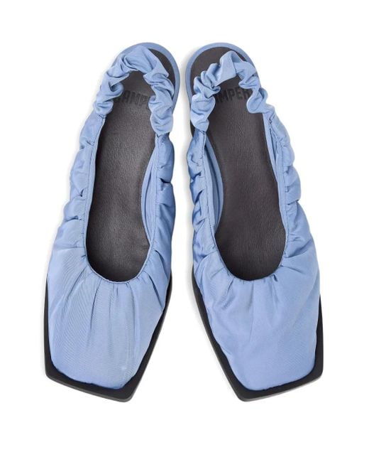 Camper Blue 73Mm Karole Slingback Gathered Pumps