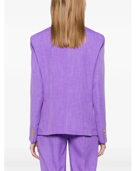Gcds Purple Mélange-Effect Blazer