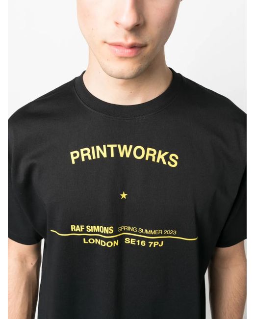 Raf Simons T-Shirt Mit Slogan-Print in Black für Herren