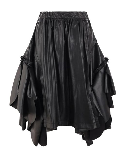 Comme des Garçons Black Pleat-Detailing Midi Skirt