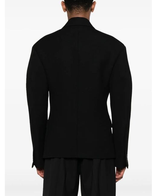 Off-White c/o Virgil Abloh Black Double-Breasted Virgin-Wool Blazer for men
