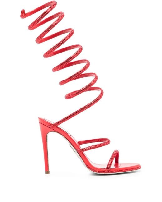 Rene Caovilla Red 110Mm Supercleo Sandals