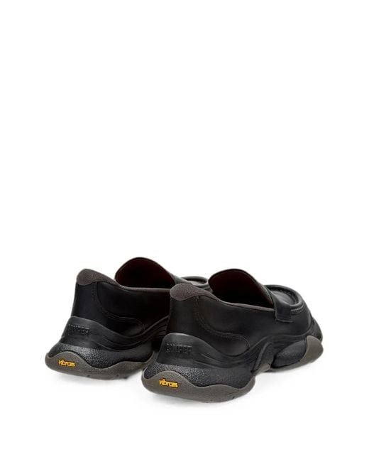 Camper Black Karst Leather Loafers