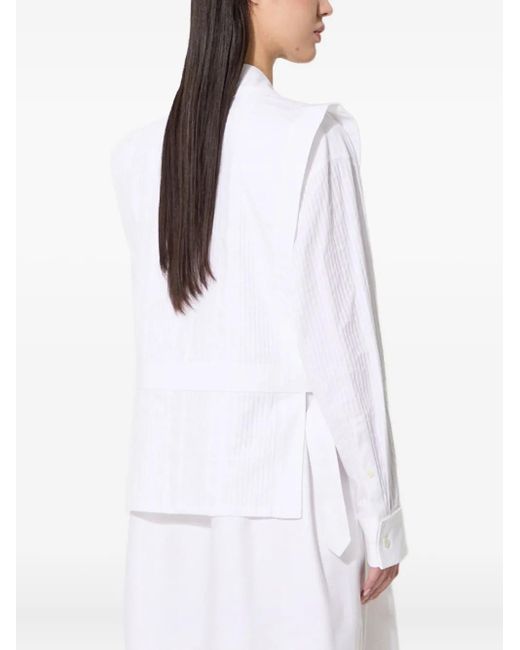 KENZO White V-Neck Midi Dress