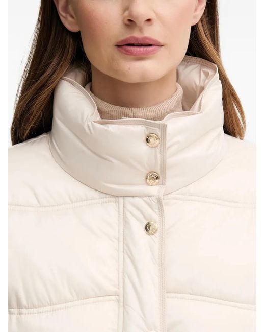 Joop! Natural Orkida Quilted Funnel-Neck Jacket